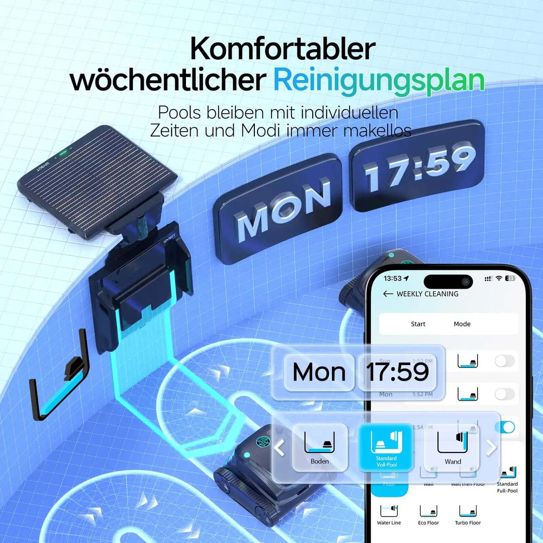 WYBOT S2 Solar Roboter-Poolreiniger mit Selbstaufladung