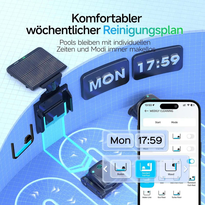WYBOT S2 Solar Roboter-Poolreiniger mit Selbstaufladung