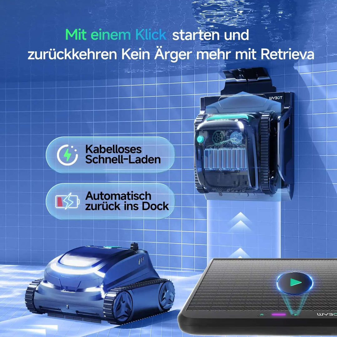 WYBOT S2 Solar Roboter-Poolreiniger mit Selbstaufladung