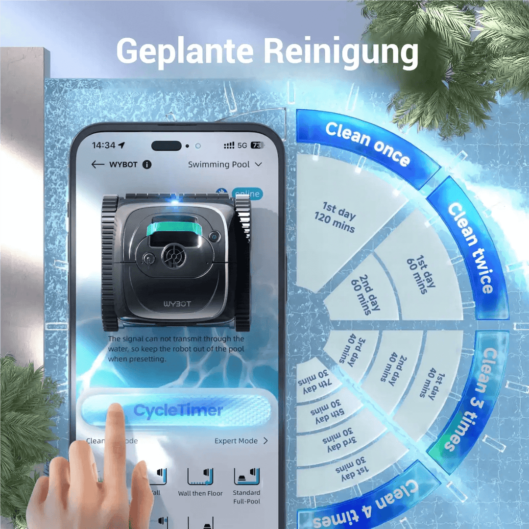 WYBOT C1 Roboter-Poolreiniger-Staubsauger mit APP